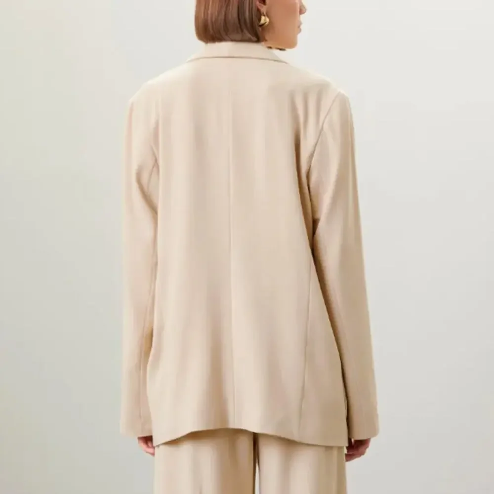 Rodebjer Cream Oversized Blazer SMALL Unstructured 80s Career Suiting Boxy $455 - Picture 4 of 14